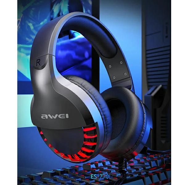  AWEI Gaming Over-Ear with Microphone ES-770i Black