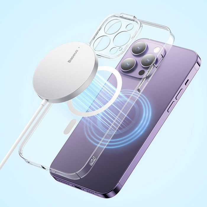 Baseus Simple Mini3 nabíječka indukce 15W stříbrná