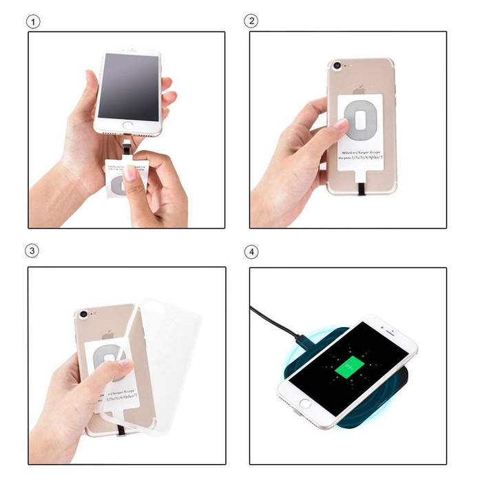 Choetech adaptateur pour charge sans fil Qi Lightning insert inductif blanc (WP-IP)