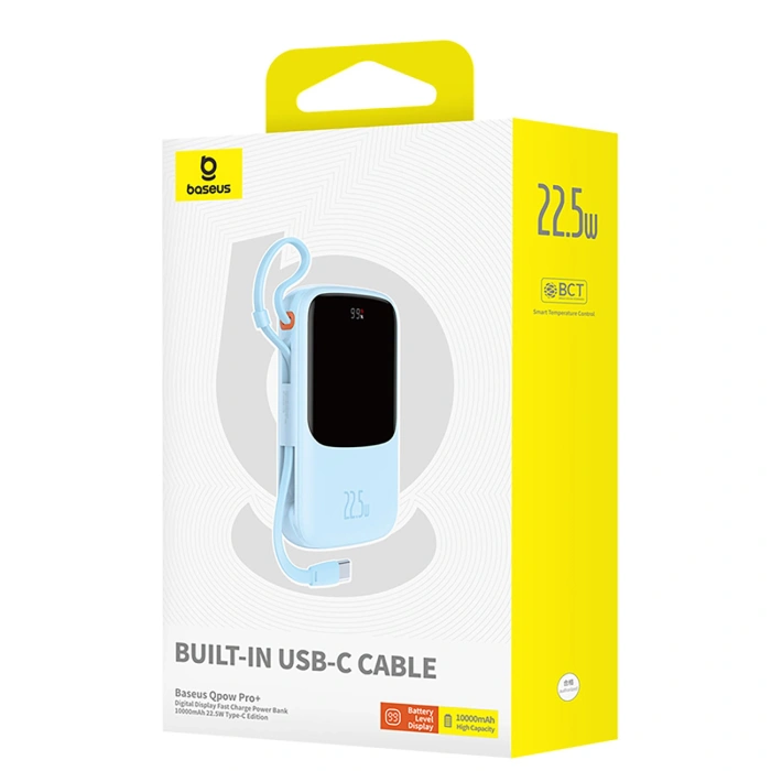 Powerbank Baseus Qpow Pro+ 22.5W 10000mAh USB-C - niebieski
