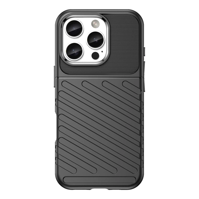 Thunder Case Silikonhülle für iPhone 16 Pro – Schwarz
