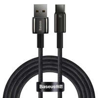 Baseus Tungsten Gold cable USB-A - USB-C 480Mb/s 100W 2m negro (CAWJ000101)