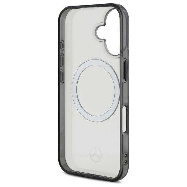 Etui Mercedes iPhone 16 6.1" transparent hardcase Printed logo MagSafe