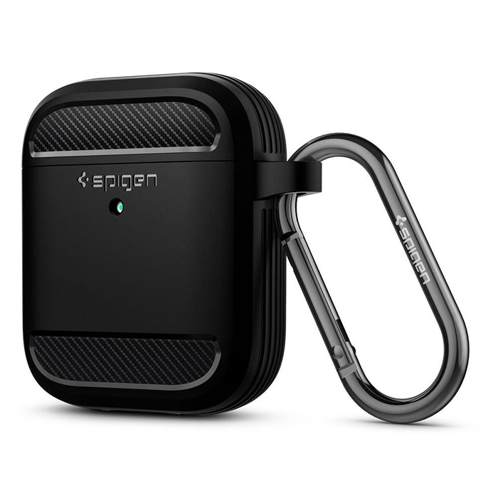 Puzdro SPIGEN Rugged Armor Apple Airpods Black Black Case