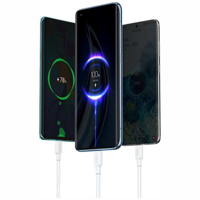 Kabel USAMS 3A USB-C do USB-A 3m US-SJ603 U84 Biała