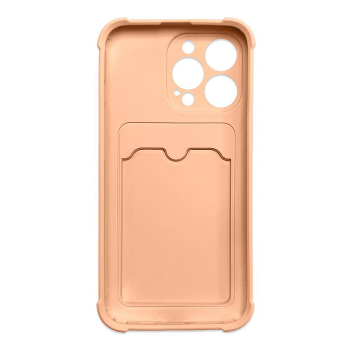 Custodia per armatura per carte Custodia per iPhone XS Max Portafoglio per carte Custodia per armatura in silicone Air Bag rosa