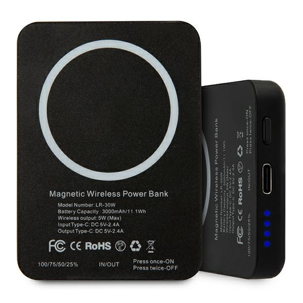 KARL LAGERFELD Inductive Powerbank 3000mAh MagSafe Black