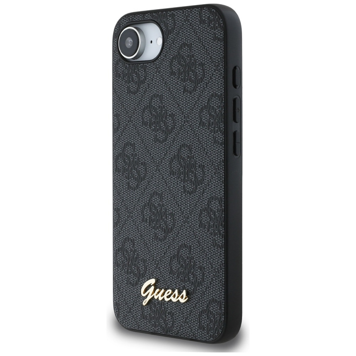 Etui Guess 4G Script Logo MagSafe do     iPhone 16e czarny