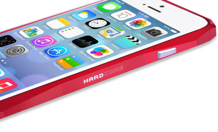 Telefontok LJY Hardcore iPhone 6 6S Alumínium lökhárító keret Piros