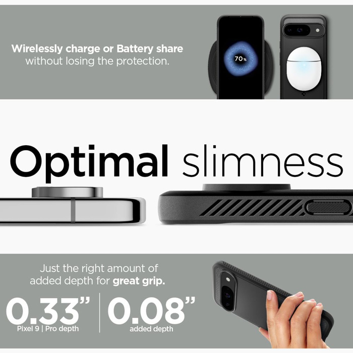 Cover Spigen Rugged Armor MATTE GOOGLE PIXEL 9 / 9 PRO NERO