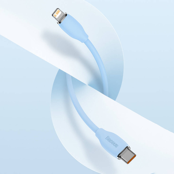 Câble Baseus , USB Type C - Câble Lightning 20W, 1,2 m de long Jelly Liquid Silica Gel - noir