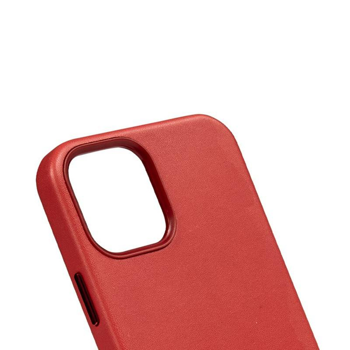 ETUI Crong Essential Cover Magnetic -  cuero  12 /  12 Pro  (rojo) CASE