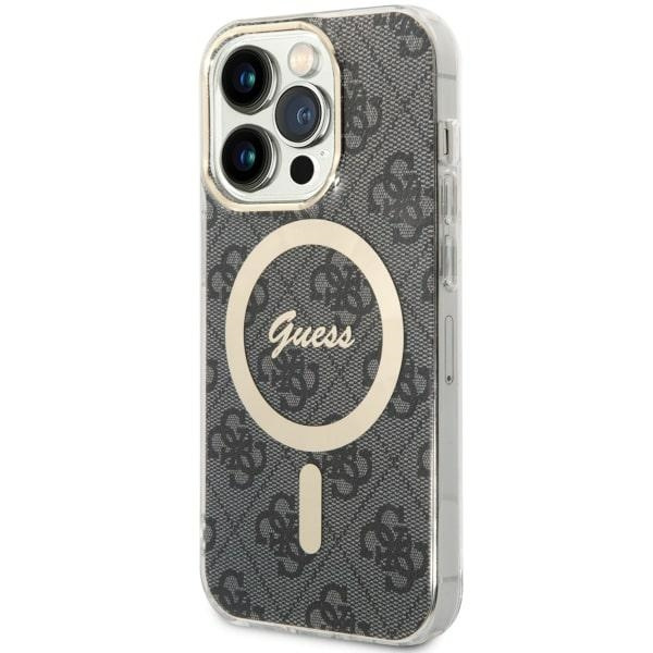 Cover Guess GUHMP14LH4STK iPhone 14 Pro 6.1" nero/nero rigidocase 4G MagSafe Case