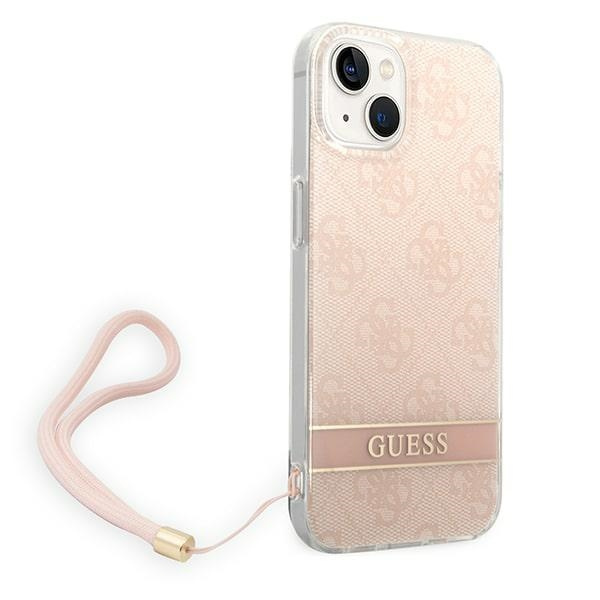 Guess GUOHCP14MH4STP iPhone 14 Plus 6,7" rosa/rosa hartcase 4G Print Strap