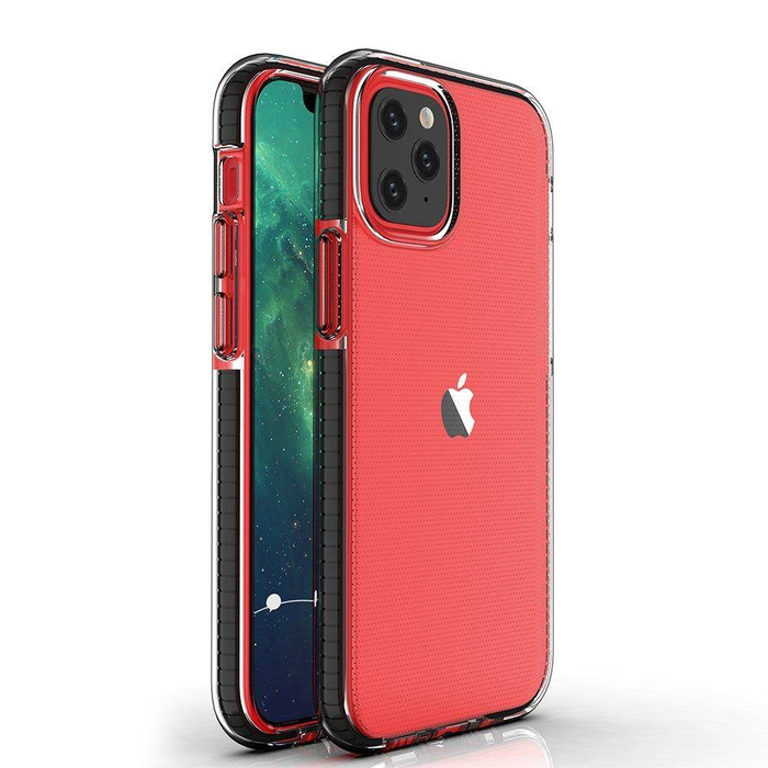 Spring Case gel cover coque with colour frame for iPhone 13 Pro Max black
