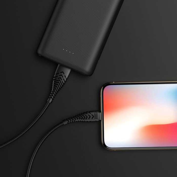 Kabel USB A do Lightning VEGER 2,4A V105 1,2 m czarny