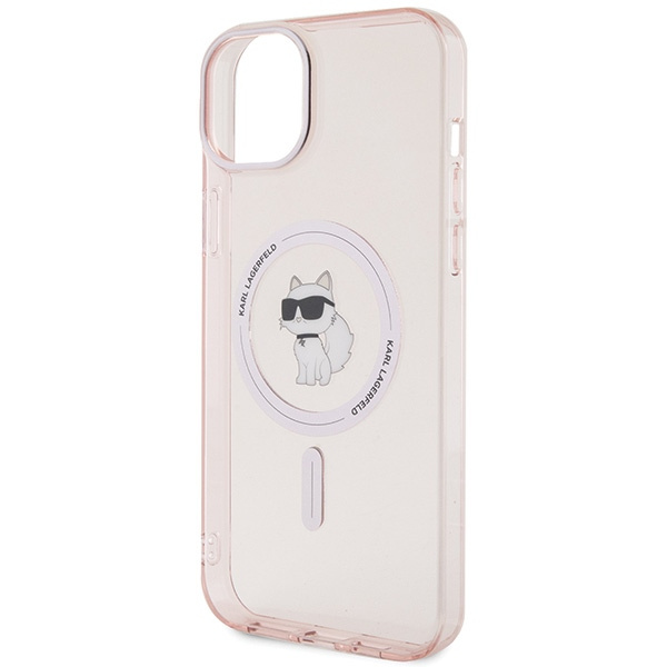 Etui Karl Lagerfeld KLHMP15MHFCCNOP iPhone 15 Plus 6.7" różowy/pink hardcase IML Choupette MagSafe Case