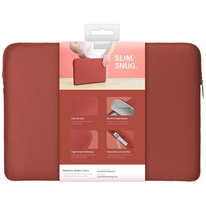 Torba na laptopa UNIQ Cyprus Ridge       Edition Laptop Sleeve 14" water-resistant neoprene czerwony