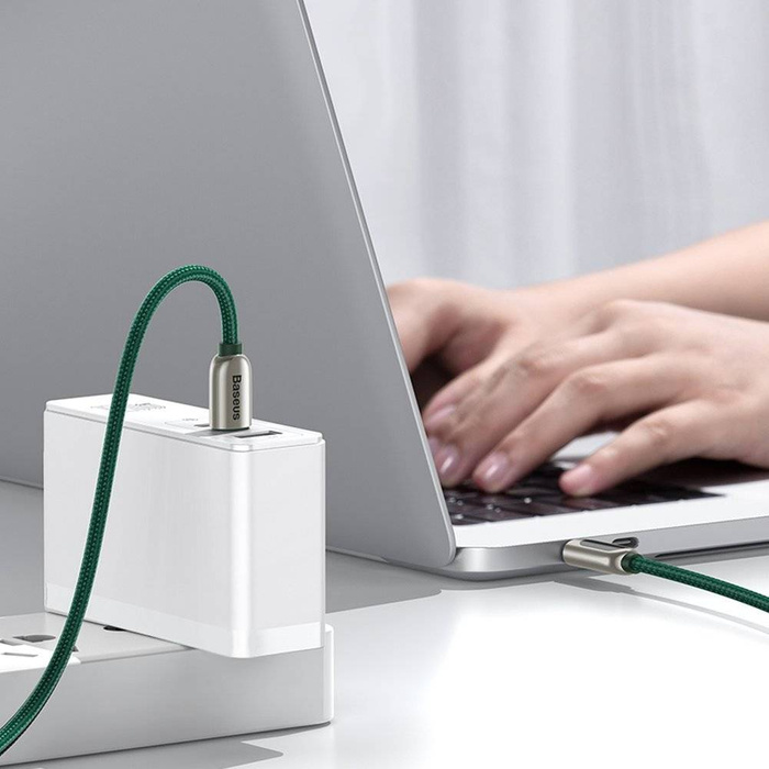 Baseus USB Type C - Câble USB Type C 100 W (20 V / 5 A) 1 m Power Delivery avec wattmètre à écran d&#39;affichage blanc (CATSK-B06)