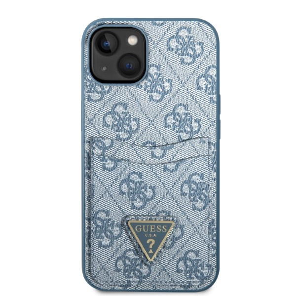 Guess GUHCP13SP4TPB iPhone 13 mini 5.4" blau/blau hartcase 4G Triangle Logo Cardslot
