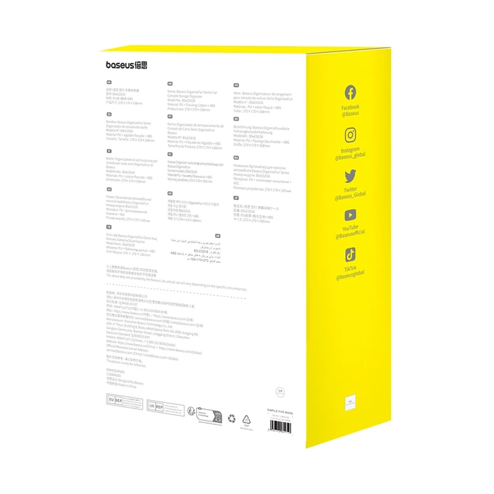 Organizer Baseus OrganizeFun Series per l'auto - nero