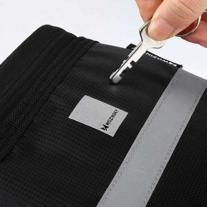 Bolsa de manillar de bicicleta Wozinsky con funda para teléfono 2l negra (WBB12BK)