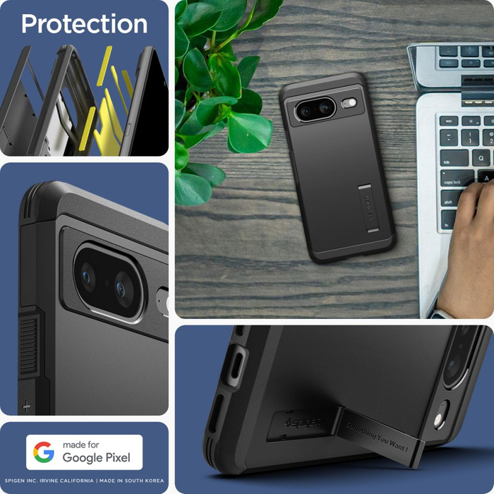 Funda Spigen Tough Armor Google Pixel 8 Negro Case
