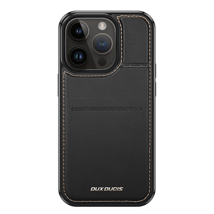 3 in 1 Case for iPhone 14 Pro with MagSafe Wallet RFID Blocking Stand Dux Ducis Rafi Mag - Black