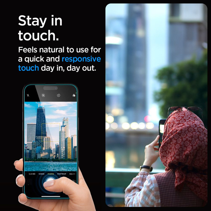 Verre trempé Spigen Glas.tr "ez Fit" iPhone 15 Pro Max Clear