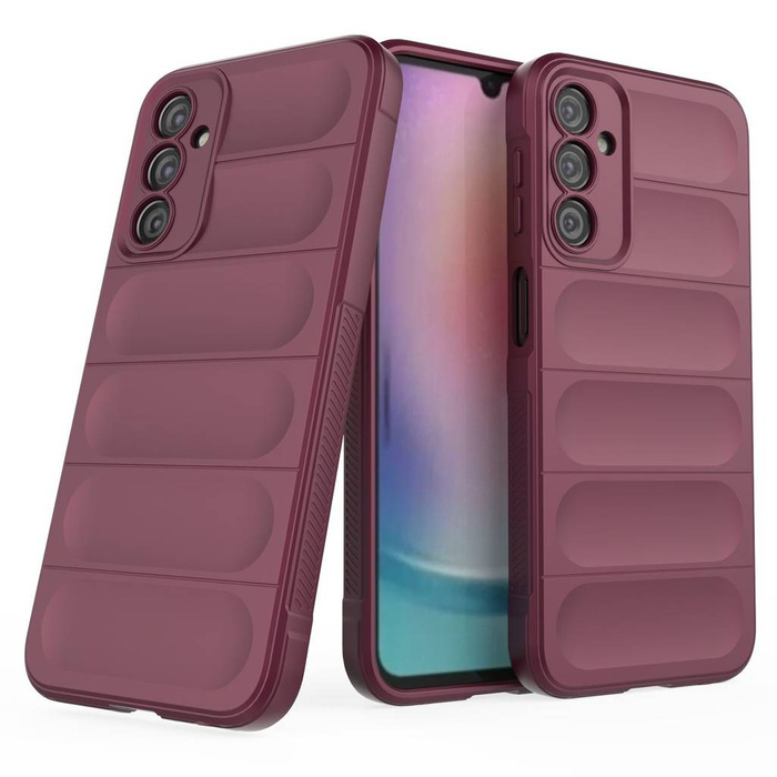 Magic Shield Case für Samsung Galaxy A24 4G flexible gepanzerte Abdeckung Burgund