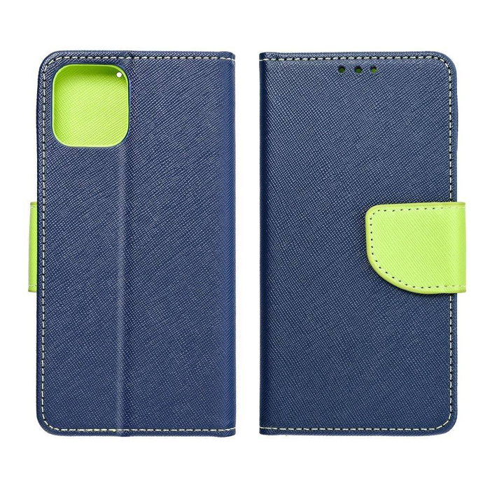 ETUI Holster Fancy Book per MOTOROLA MOTO G9 POWER blu navy / lime CASE