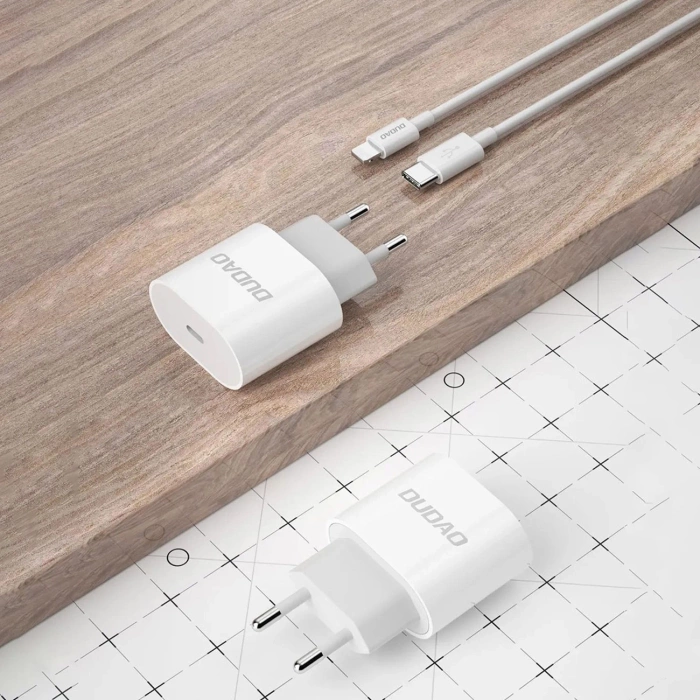 Dudao A14EU PD 20W USB-C Wandladegerät – Weiß