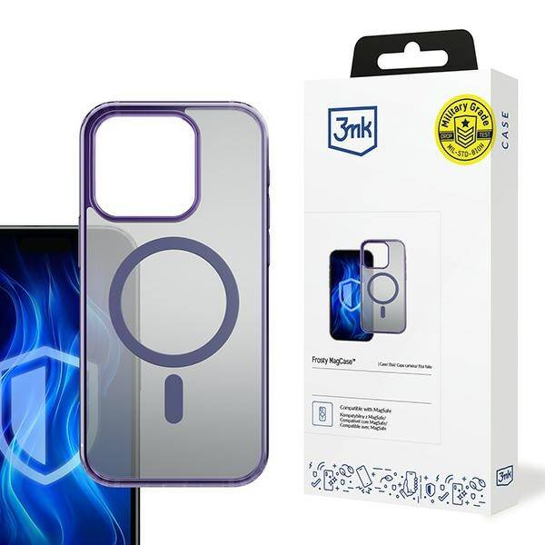 Etui 3MK Frosty MagCase iPhone 16 Pro Max fioletowy/purple