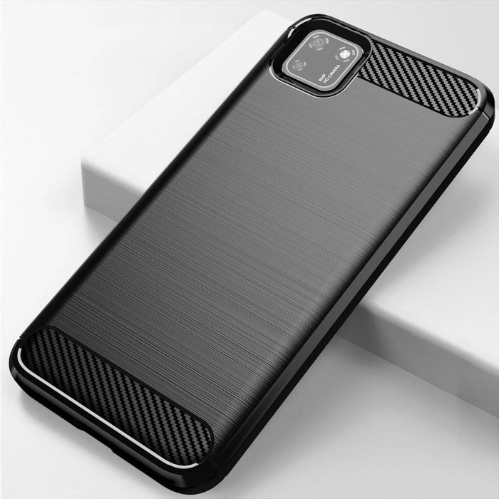 Carbon Case Flexible Cover TPU Case for Huawei Y5p black