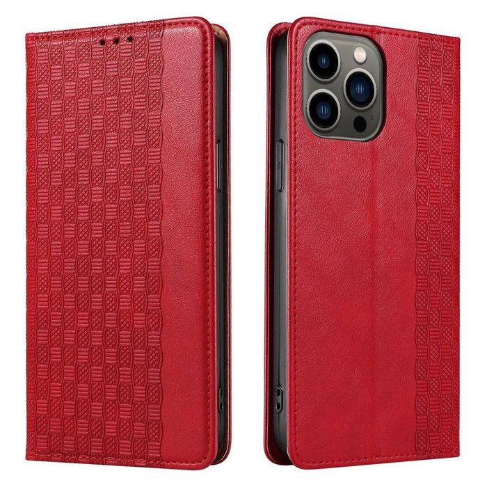 Magnet Strap Case for Samsung Galaxy S23 Flip Wallet Mini Lanyard Stand Red