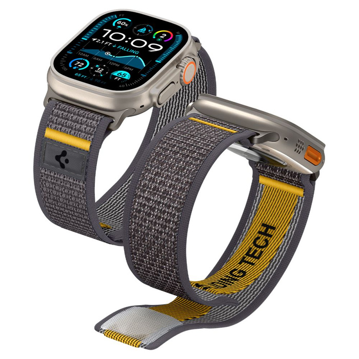 SPIGEN ATHLEX AIR APPLE WATCH 6 / 7 / 8 / 9 / 10 / SE / ULTRA 1 / 2 (44 / 45 / 46 / 49 MM) AKTIV GRAU