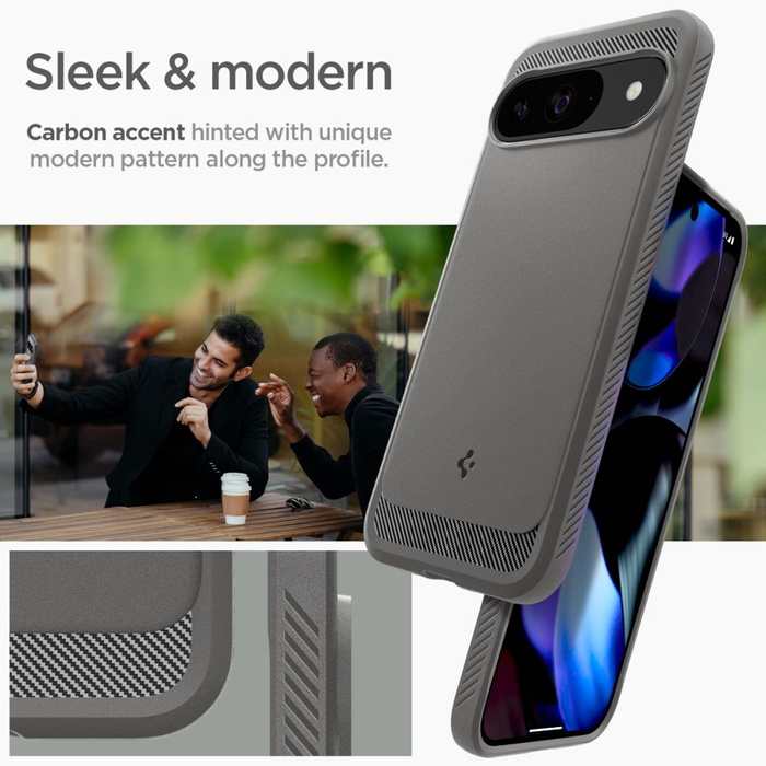 Cover Spigen Rugged Armor GOOGLE PIXEL 9 / 9 PRO GRIGIO MARMO