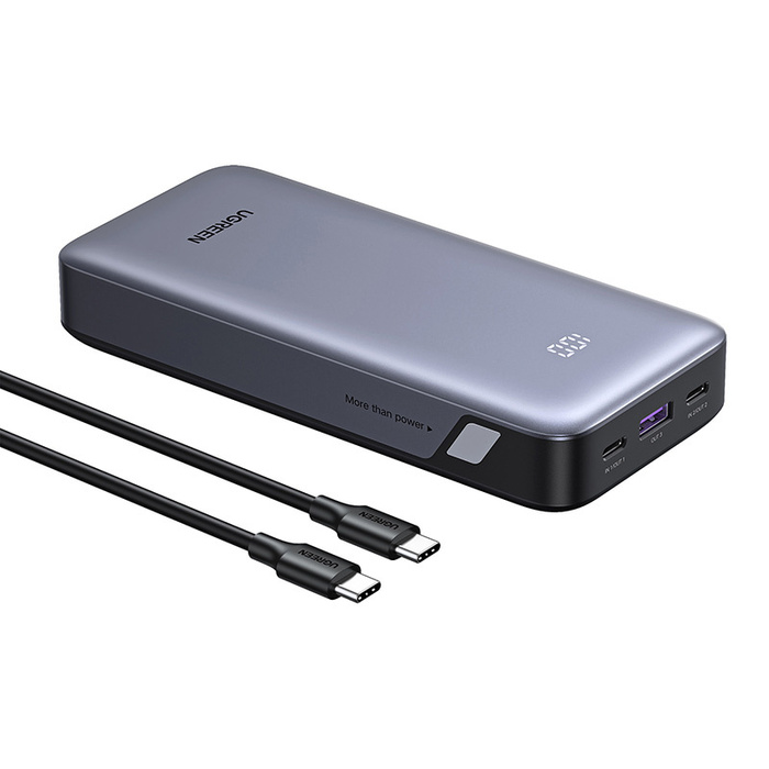 Powerbank 20000mAh Ugreen PB532, USB 2x USB-C, 30W (gray)