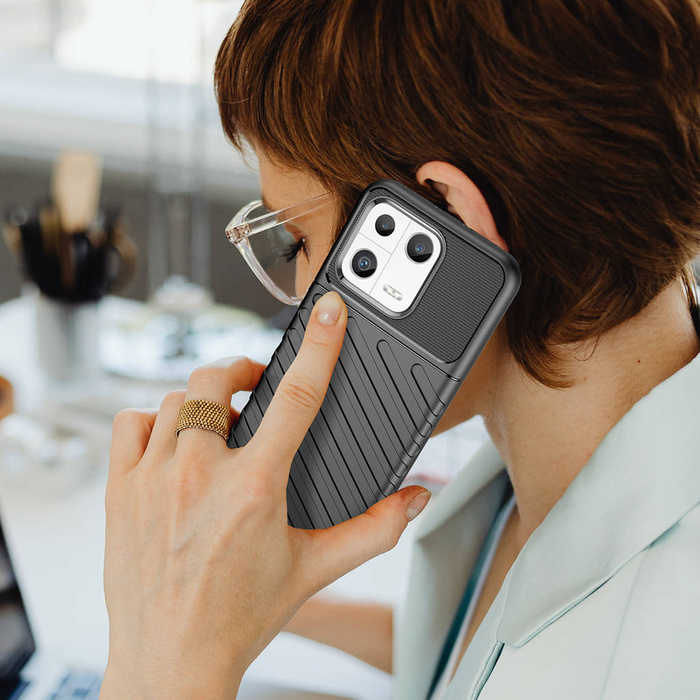 Thunder Case Hülle für Xiaomi 13 Silikon Armor Case schwarz