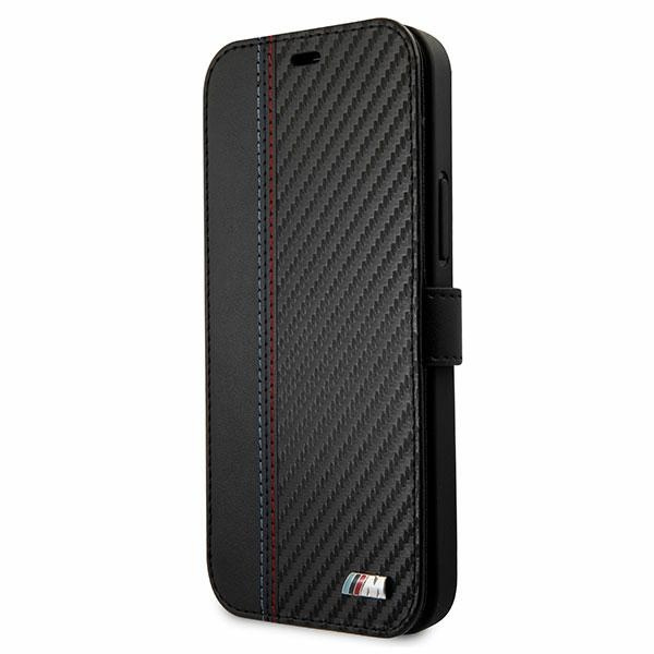 Case BMW Apple iPhone 12 Mini M Collection PU Carbon Stripe Black Case
