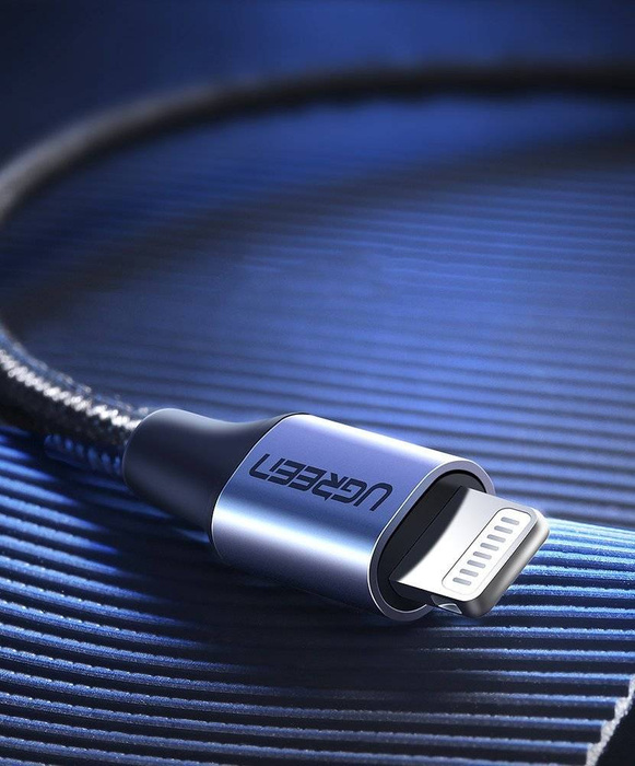Ugreen kabel MFI kabel (Vyrobeno pro iPhone) USB Typ C - Lightning 3 A 1 m černý (US304 60759)