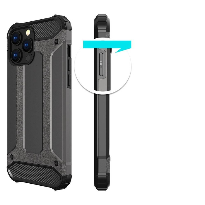Funda Hybrid Armor para iPhone 14 Pro Max funda híbrida blindada azul