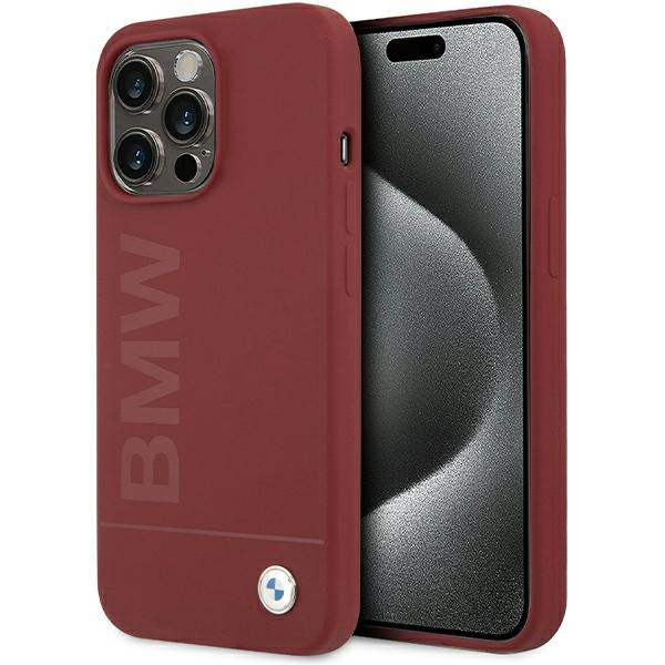 Case Bmw Bmhmp15xslblre IPhone 15 Pro Max 6.7" Red/Red Hardcase Silicone Big Logo MagSafe Case