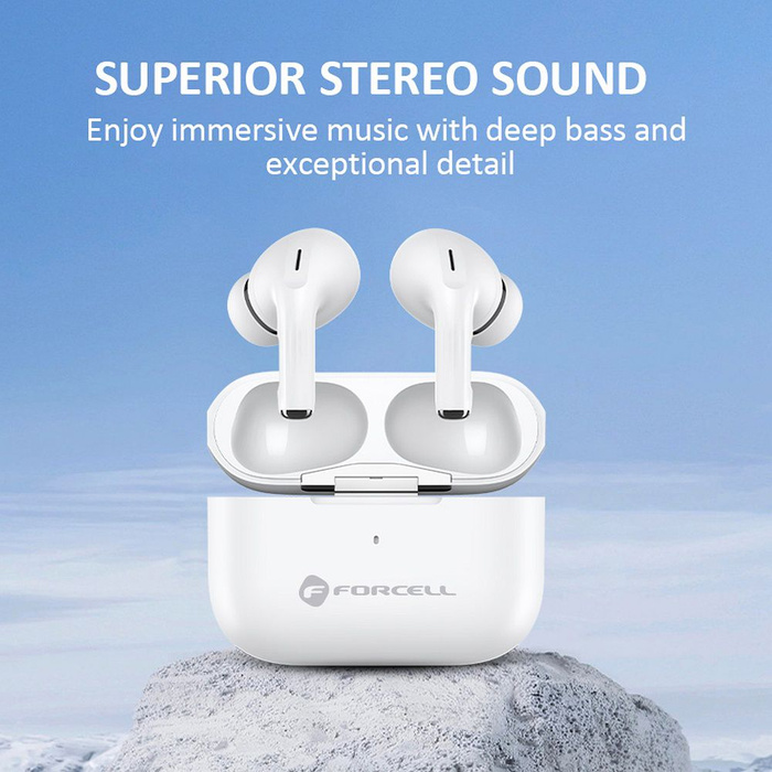 Słuchawki bezprzewodowe douszne Forcell F-Audio Master Pro TWS białe
