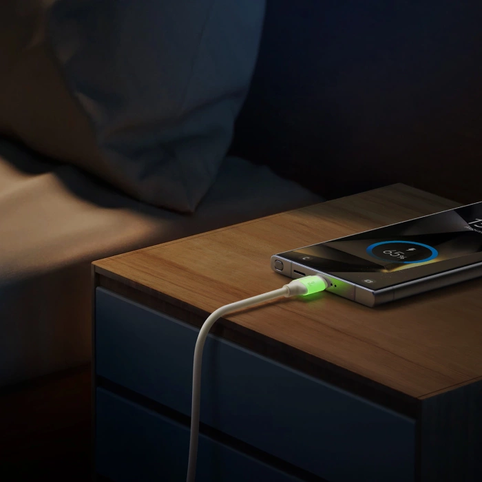 Joyroom S-A53 3A USB-A - USB-C Cable with Fluorescent Tip 2m - Beige