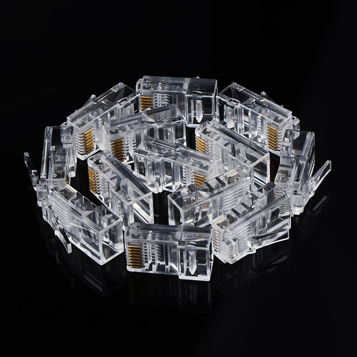 Ugreen 100x embout RJ45 8P8C (UTP Cat. 5 / Cat. 5e) transparent (NW110)