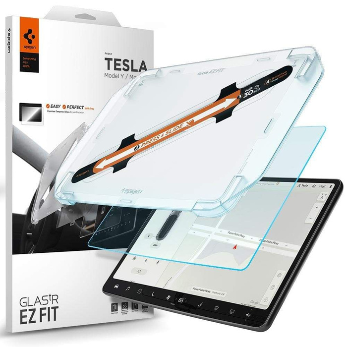 TEMPERED GLASS SPIGEN GLAS.TR "EZ FIT" TESLA MODEL Y / 3