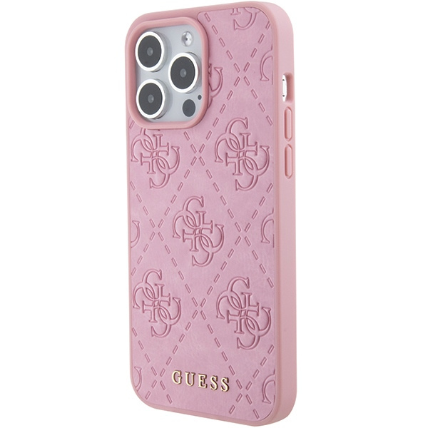 Funda Guess GUHCP15XP4EPMP iPhone 15 Pro Max 6.7" rosa/rosa durocase Cuero 4G Estampado Case