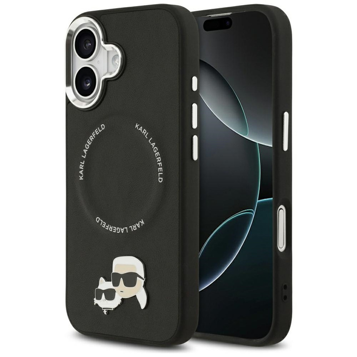 Etui Karl Lagerfeld Karl & Choupette     Pins MagSafe do iPhone 17 czarny