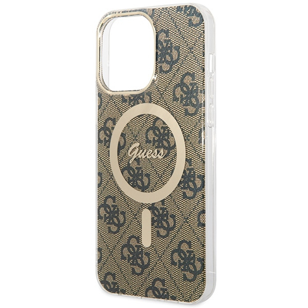 Guess GUHMP15XH4STW iPhone 15 Pro Max 6.7" brązowy/brown hardcase IML 4G MagSafe